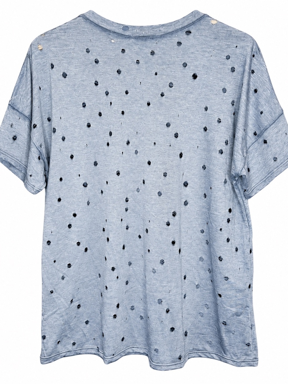 GeeGee Distressed Light Blue Short Sleeve Tee